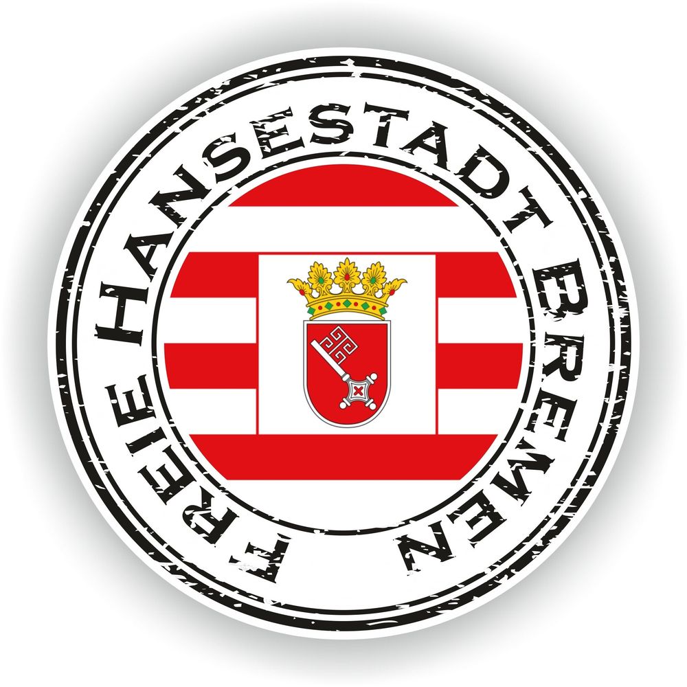 Freie Hansestadt Bremen Germany Seal Round Flag