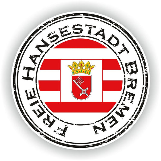 Freie Hansestadt Bremen Germany Seal Round Flag