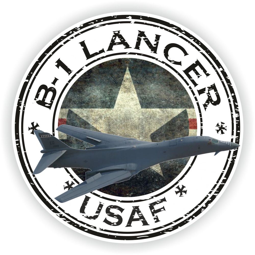 USA B-1 Lancer USAF U.S.A.F. Military Seal Round Flag