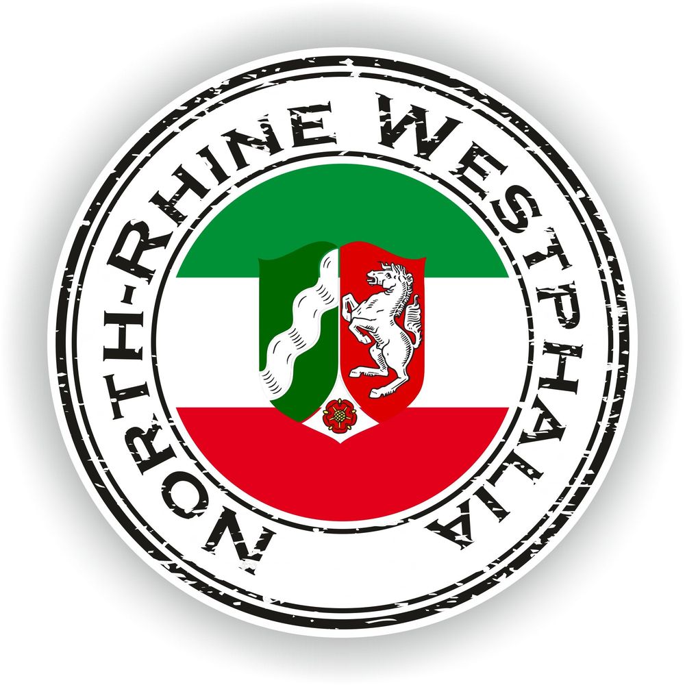 North-Rhine Westphalia Germany Seal Round Flag