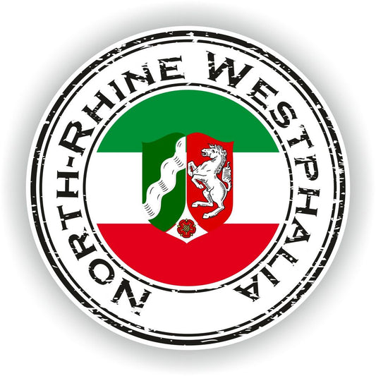 North-Rhine Westphalia Germany Seal Round Flag