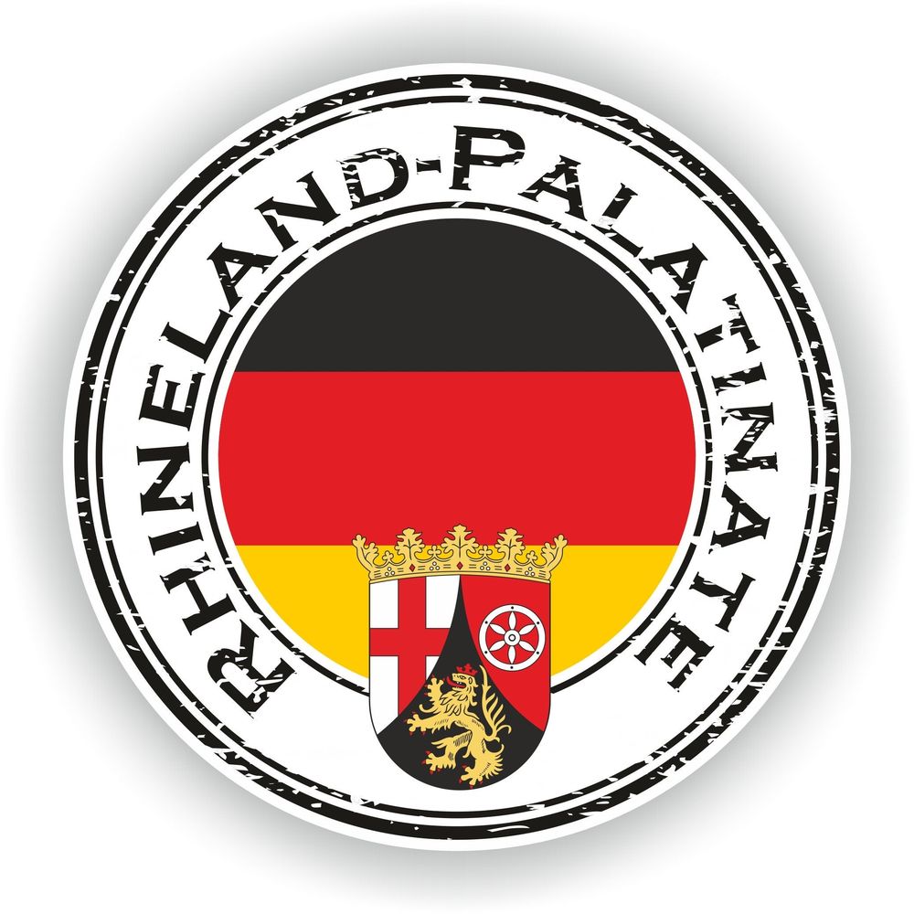 Rhineland-Palatinate Rheinland-Pfalz Germany Seal Round Flag