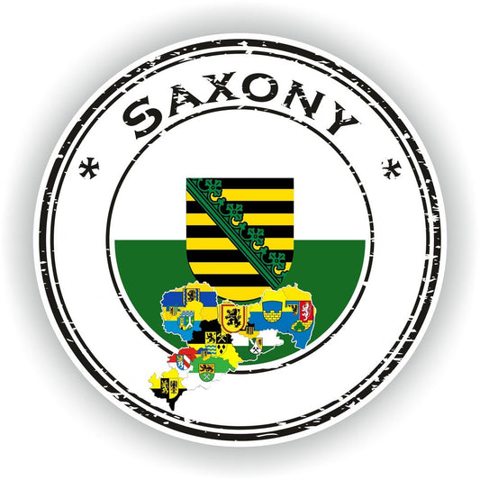 Saxony Germany Seal Round Flag