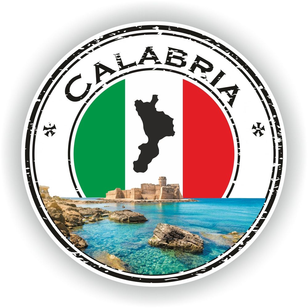 Calabria Italy Seal Round Flag