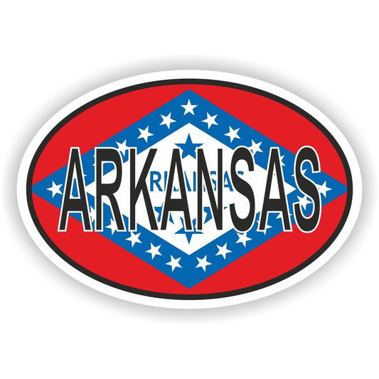 Arkansas Country Code Oval With Flag