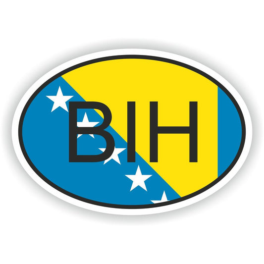 Bosniacountry Code Oval With Flag