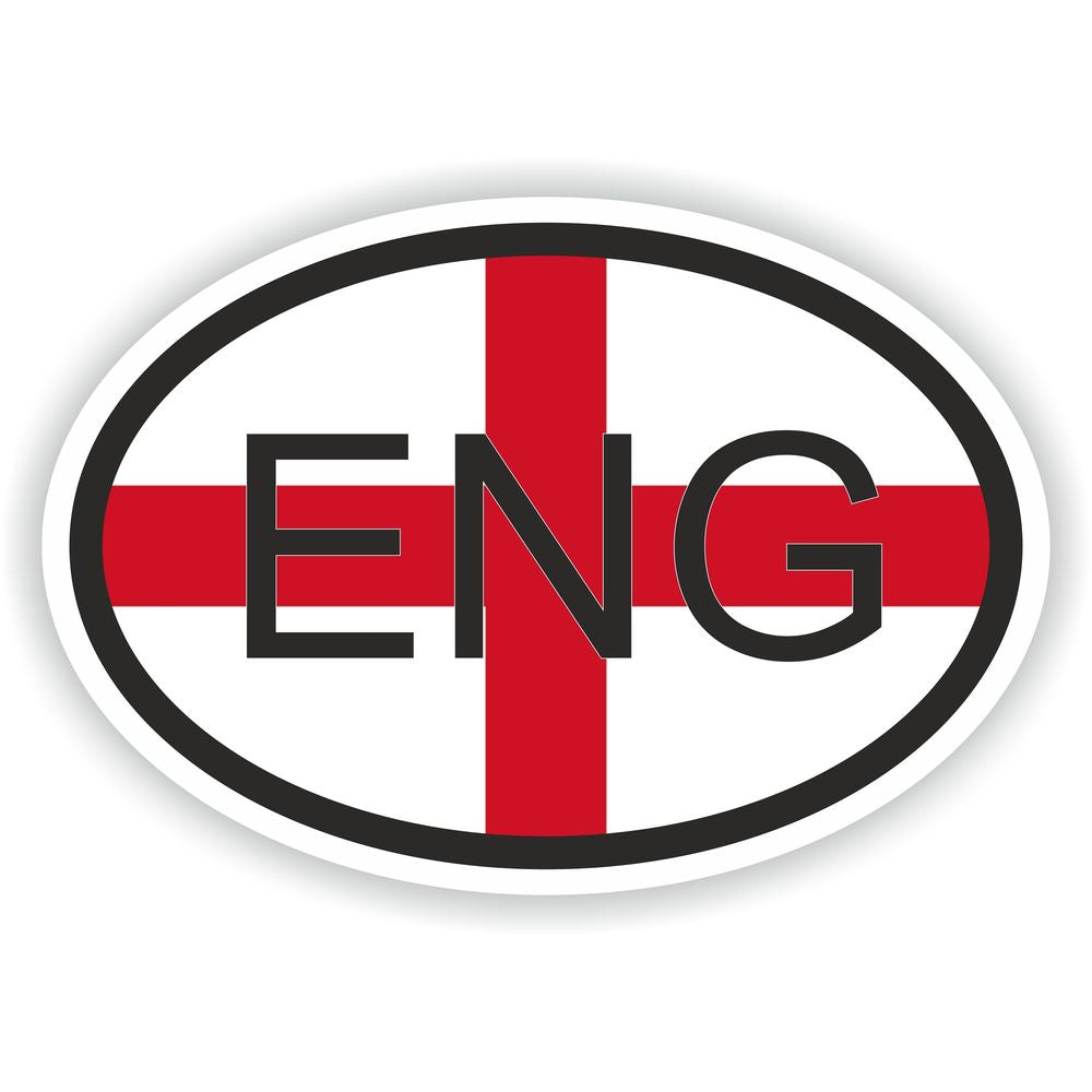 England Country Code Oval With Flag