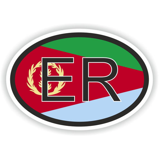 Eritrea Country Code Oval With Flag