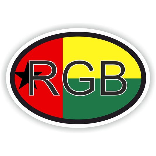 Guinea Bissau Country Code Oval With Flag