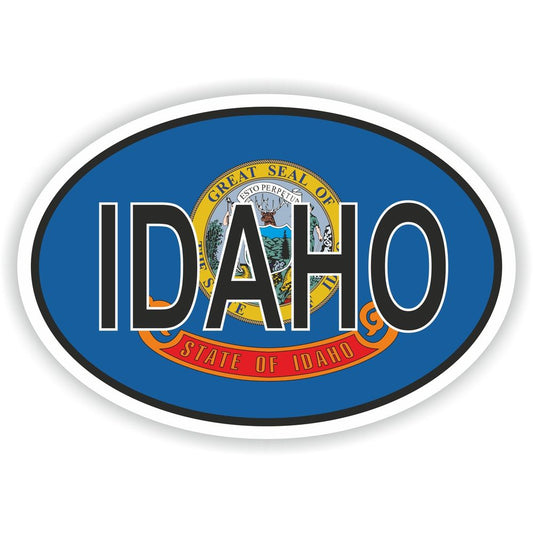 Idaho Country Code Oval With Flag