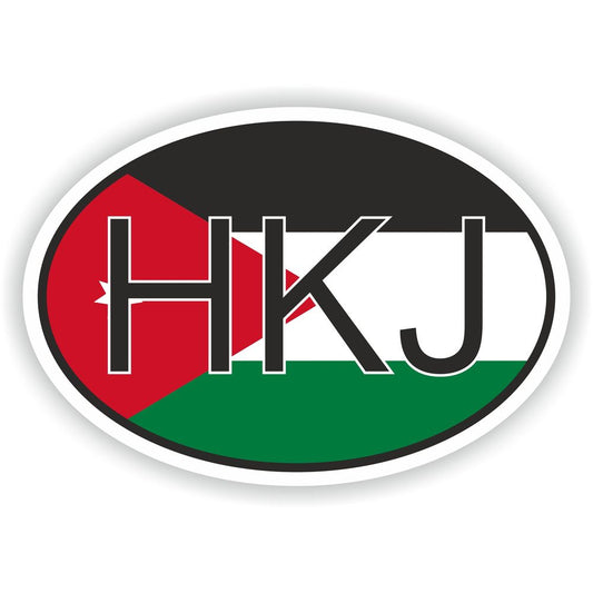 Jordan Country Code Oval With Flag