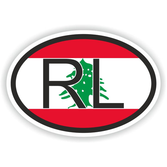 Lebanon Country Code Oval With Flag