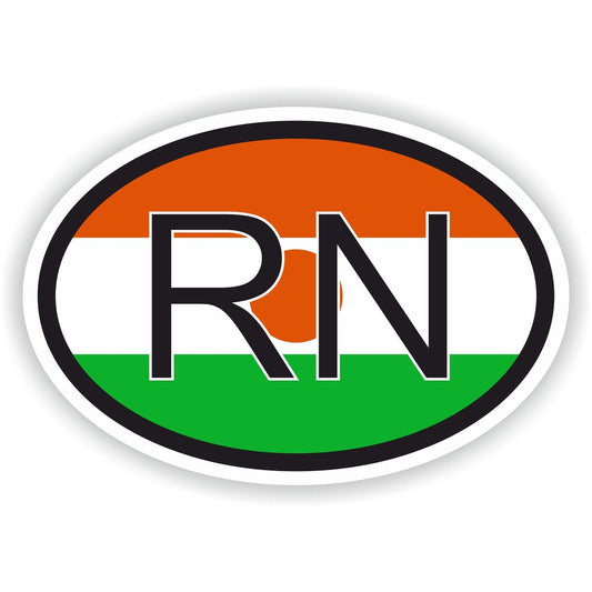Niger Country Code Oval With Flag