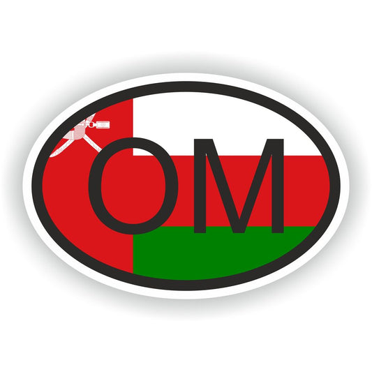 Oman Country Code Oval With Flag