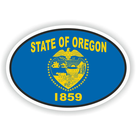 Oregon Country Code Oval With Flag