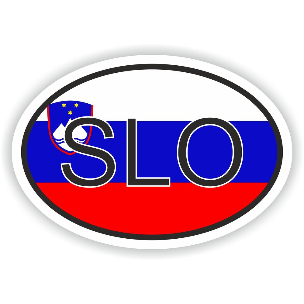 Slovenia Country Code Oval With Flag