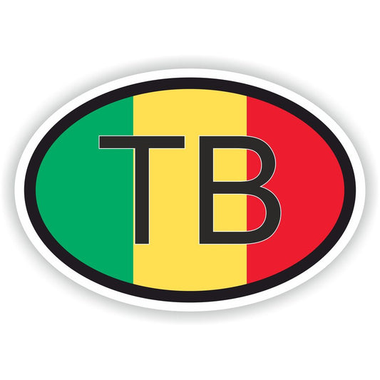 TimbUKtu-Mali Country Code Oval With Flag