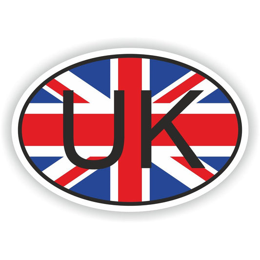 United Kingdom Country Code Oval With Flag