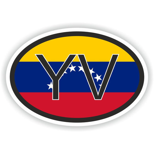 Venezuela Country Code Oval With Flag