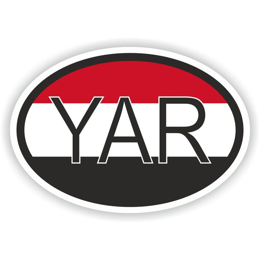 Yemen Country Code Oval With Flag