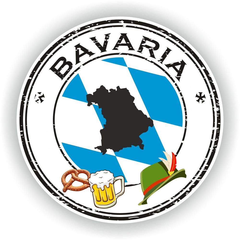 Bavaria Germany Stamp Round