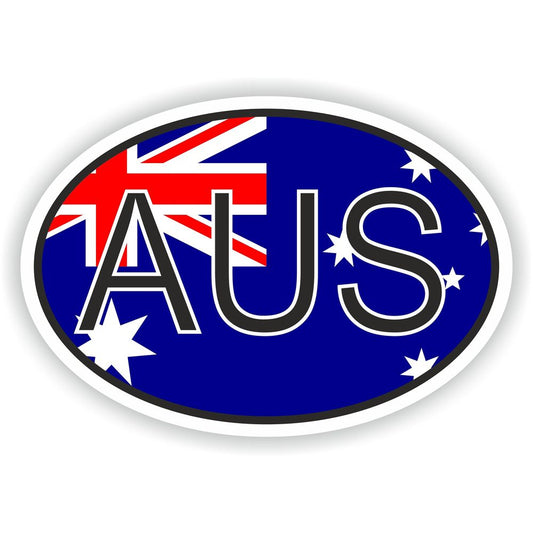 Australia Country Code Oval With Flag