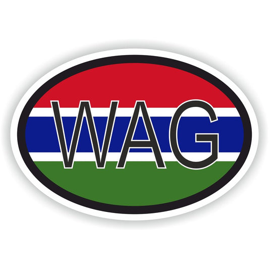 Gambia Country Code Oval With Flag