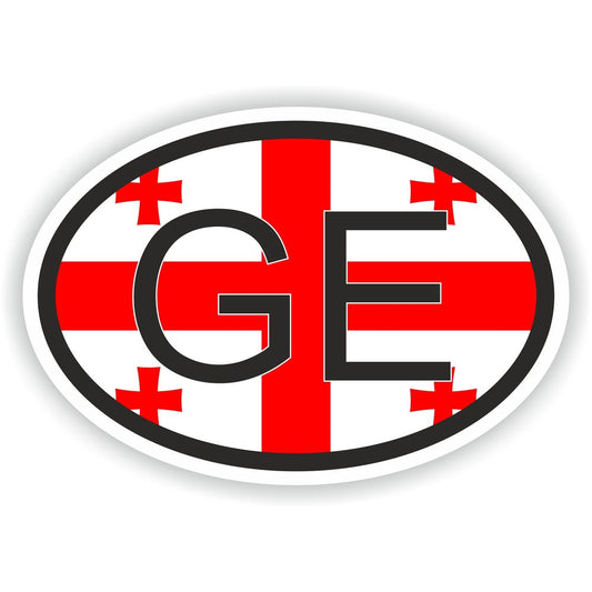 Georgia Europe Country Code Oval With Flag