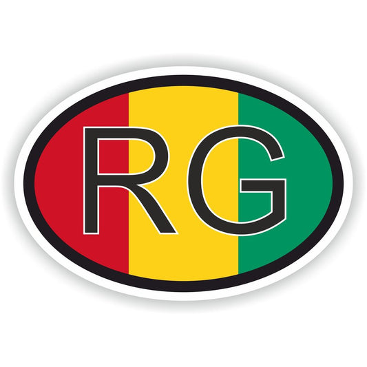 Guinea Country Code Oval With Flag