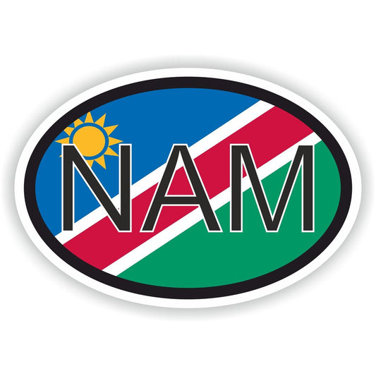 Namibia Country Code Oval With Flag
