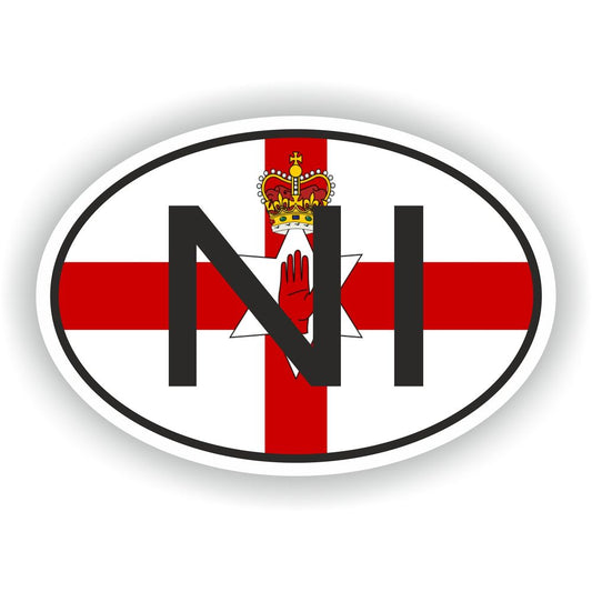 Northern Ireland Country Code Oval With Flag