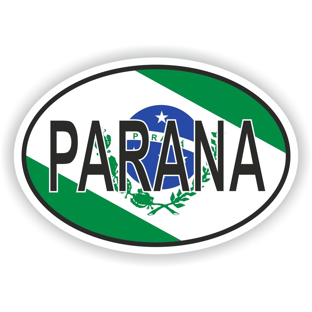 Parana Country Code Oval With Flag
