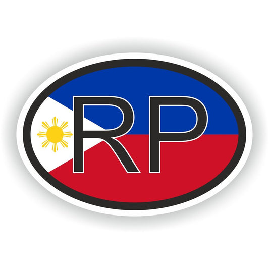 Philippines Country Code Oval With Flag