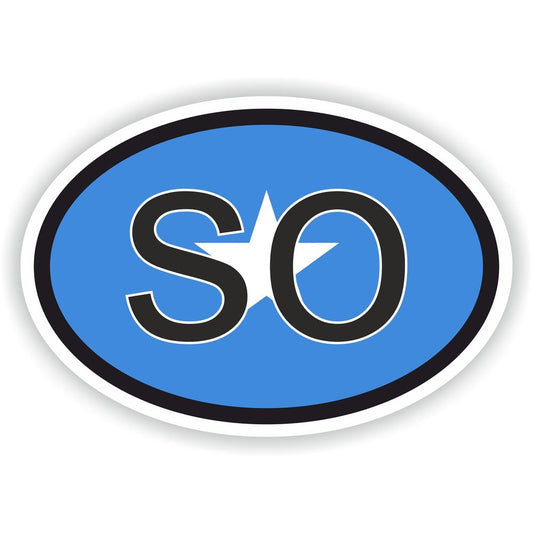Somalia Country Code Oval With Flag
