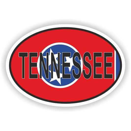 Tennessee Country Code Oval With Flag