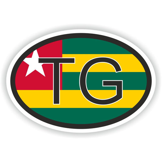 Togo Country Code Oval With Flag