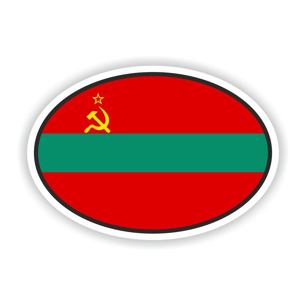 Transnistria Country Code Oval With Flag