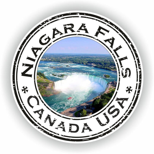 Niagara Falls Canada USA Seal Round Flag