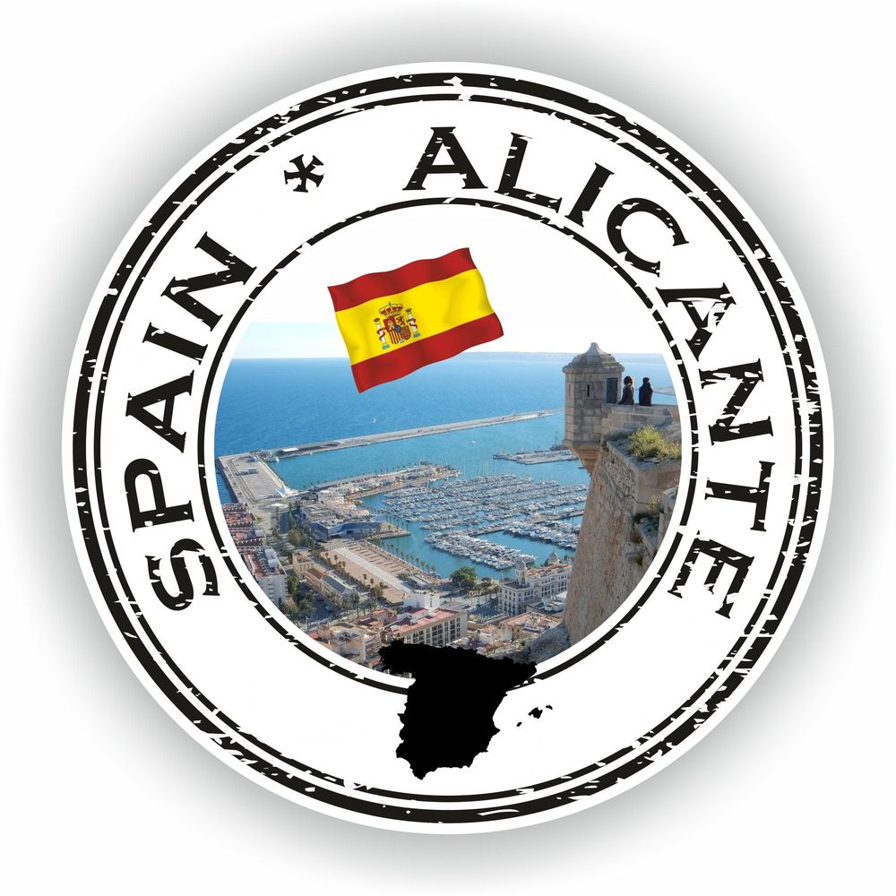 Spain Alicante Seal Round Flag