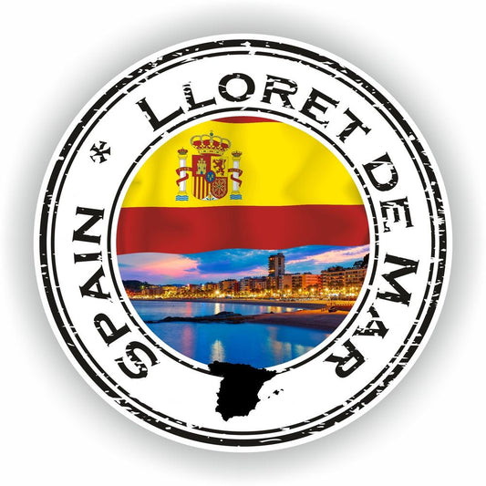 Spain Lloret De Mar Seal Round Flag