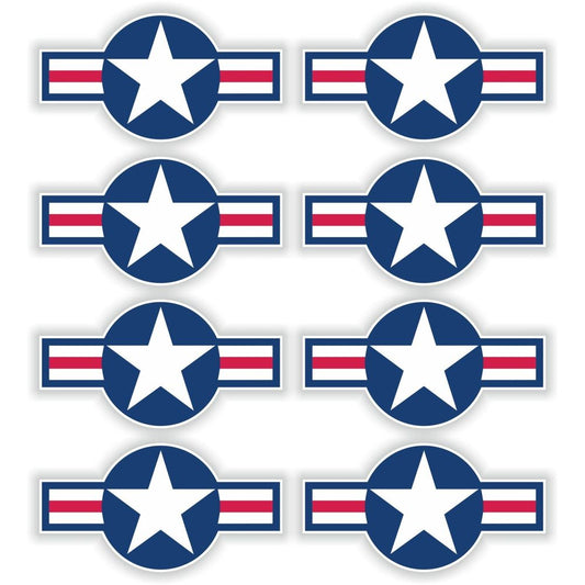 8 x Us Airstars Blue Air Force Star Military